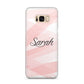 Personalised Pink Watercolour Name Samsung Galaxy S8 Plus Case