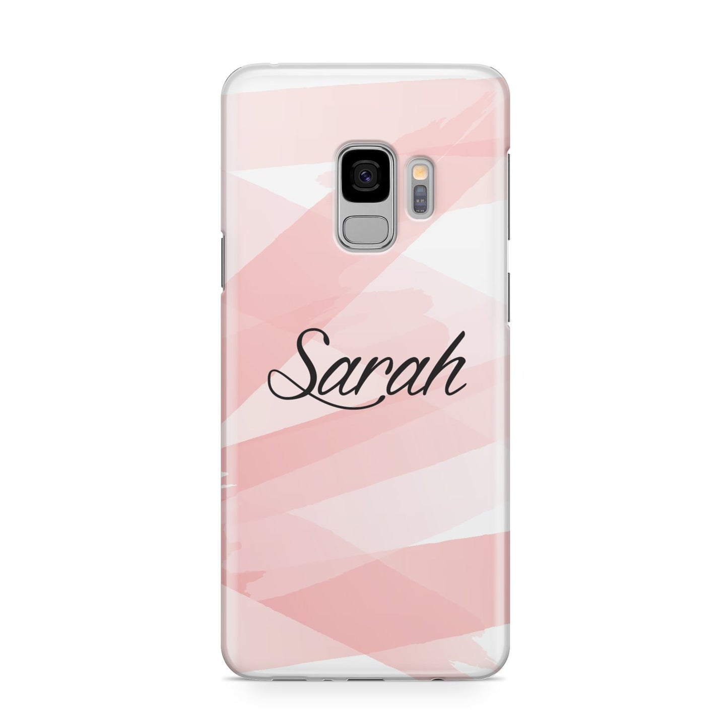 Personalised Pink Watercolour Name Samsung Galaxy S9 Case