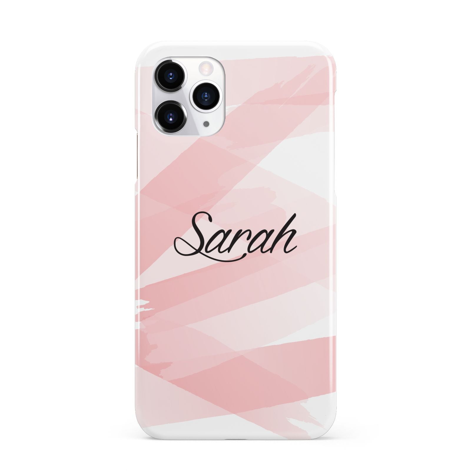 Personalised Pink Watercolour Name iPhone 11 Pro 3D Snap Case
