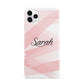 Personalised Pink Watercolour Name iPhone 11 Pro Max 3D Snap Case