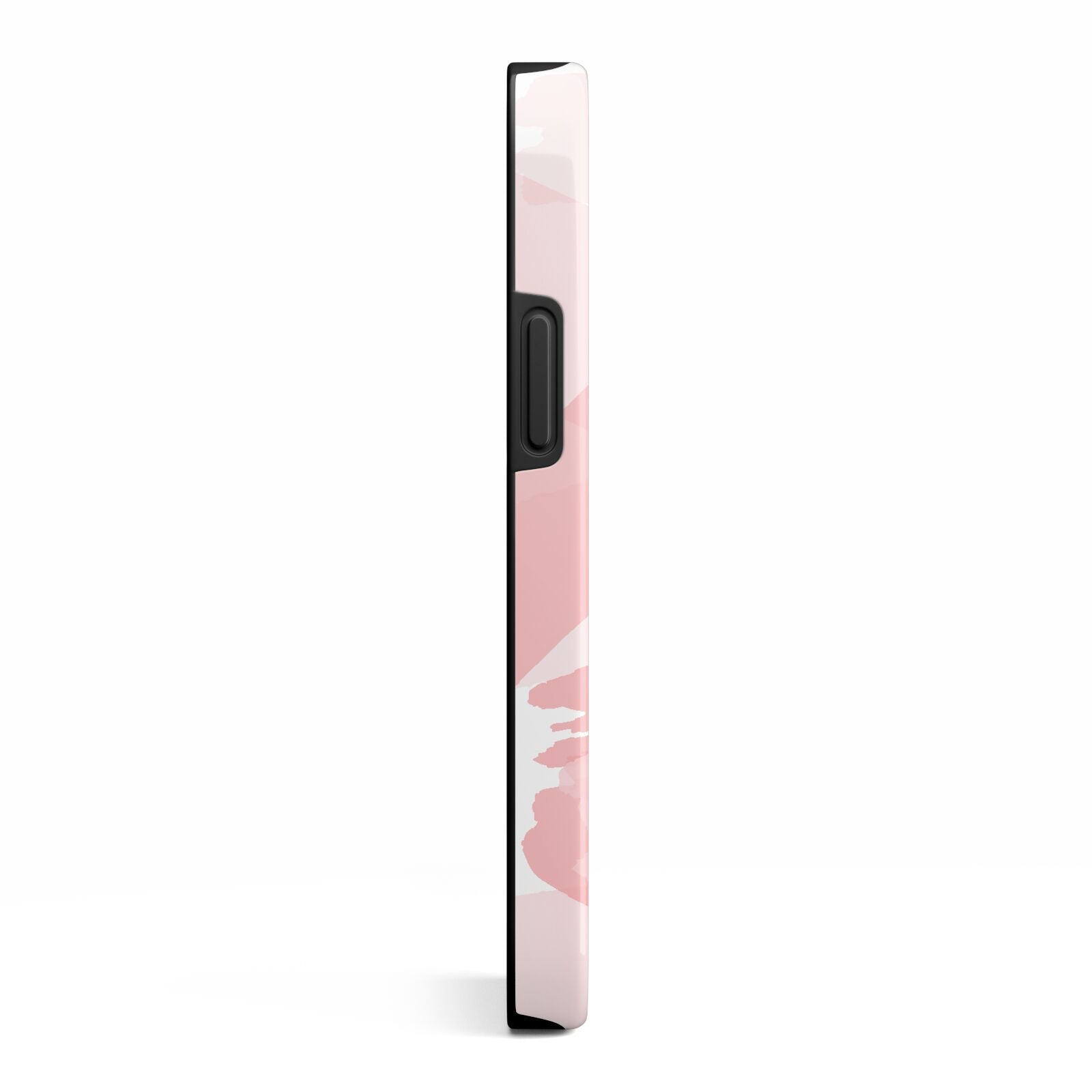 Personalised Pink Watercolour Name iPhone 13 Mini Side Image 3D Tough Case