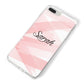 Personalised Pink Watercolour Name iPhone 8 Plus Bumper Case on Silver iPhone Alternative Image