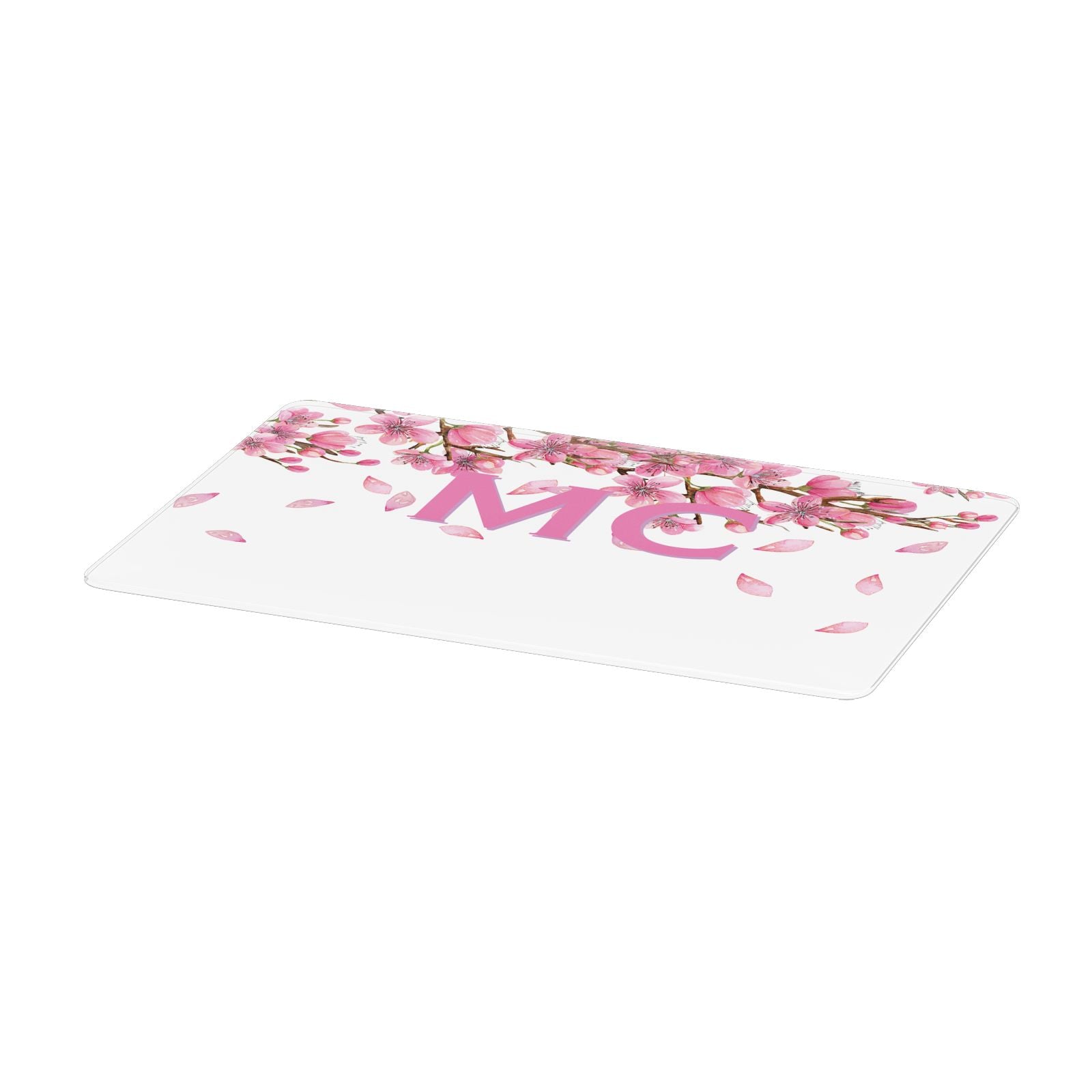 Personalised Pink White Blossom Apple MacBook Case Only