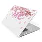 Personalised Pink White Blossom Apple MacBook Case Side View