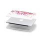Personalised Pink White Blossom Apple MacBook Case in Detail