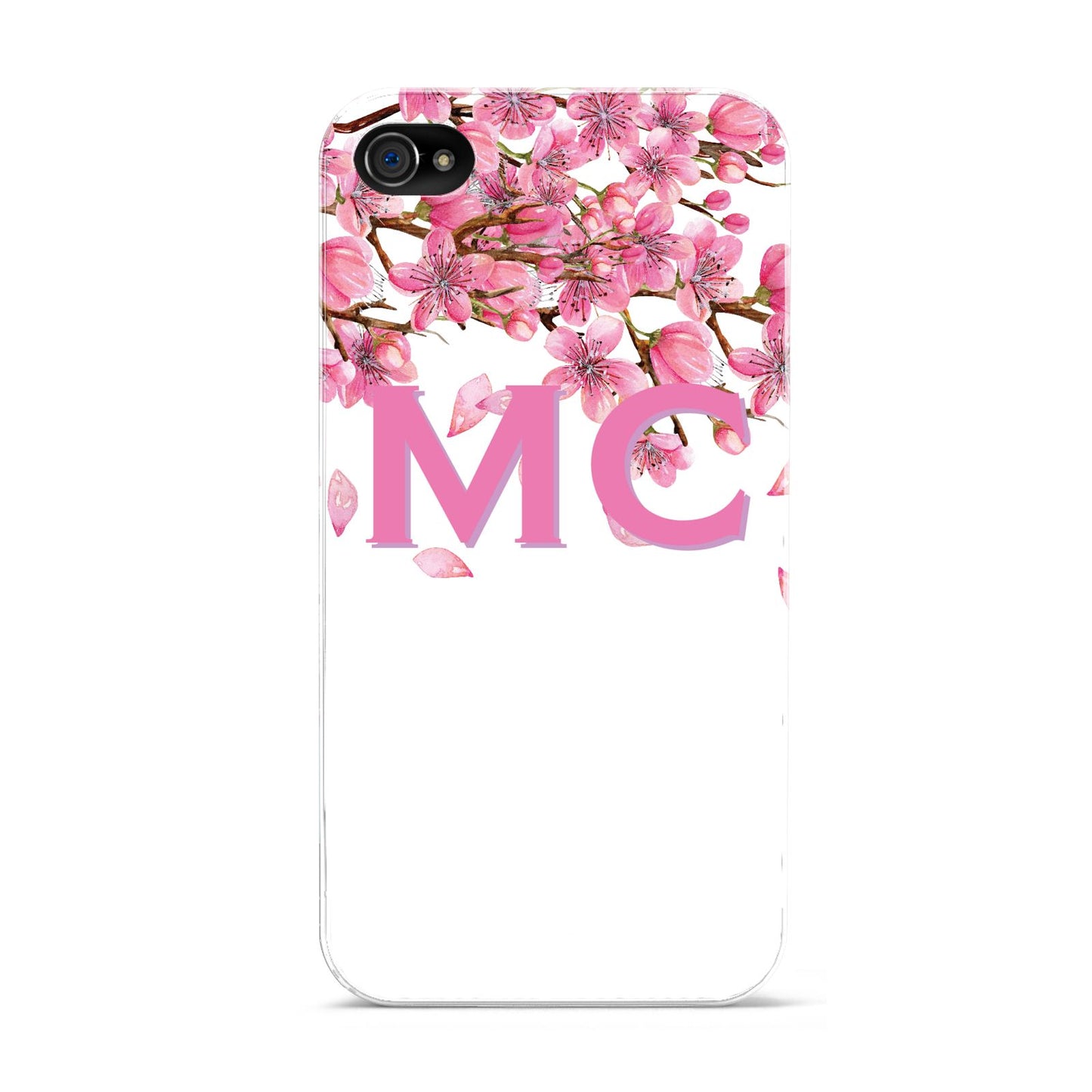 Personalised Pink White Blossom Apple iPhone 4s Case