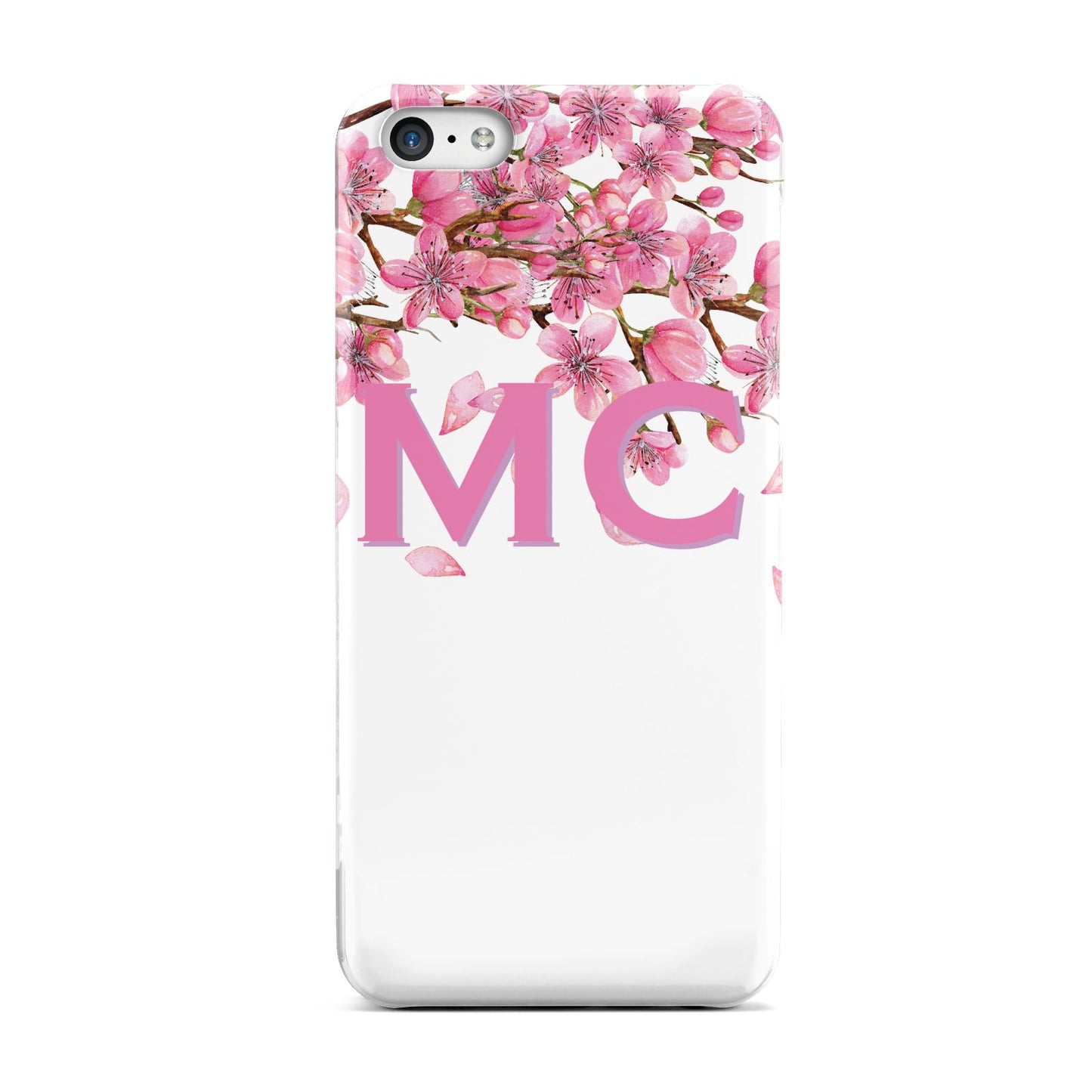 Personalised Pink White Blossom Apple iPhone 5c Case