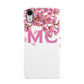 Personalised Pink White Blossom Apple iPhone XR White 3D Snap Case