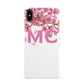 Personalised Pink White Blossom Apple iPhone Xs Max 3D Snap Case