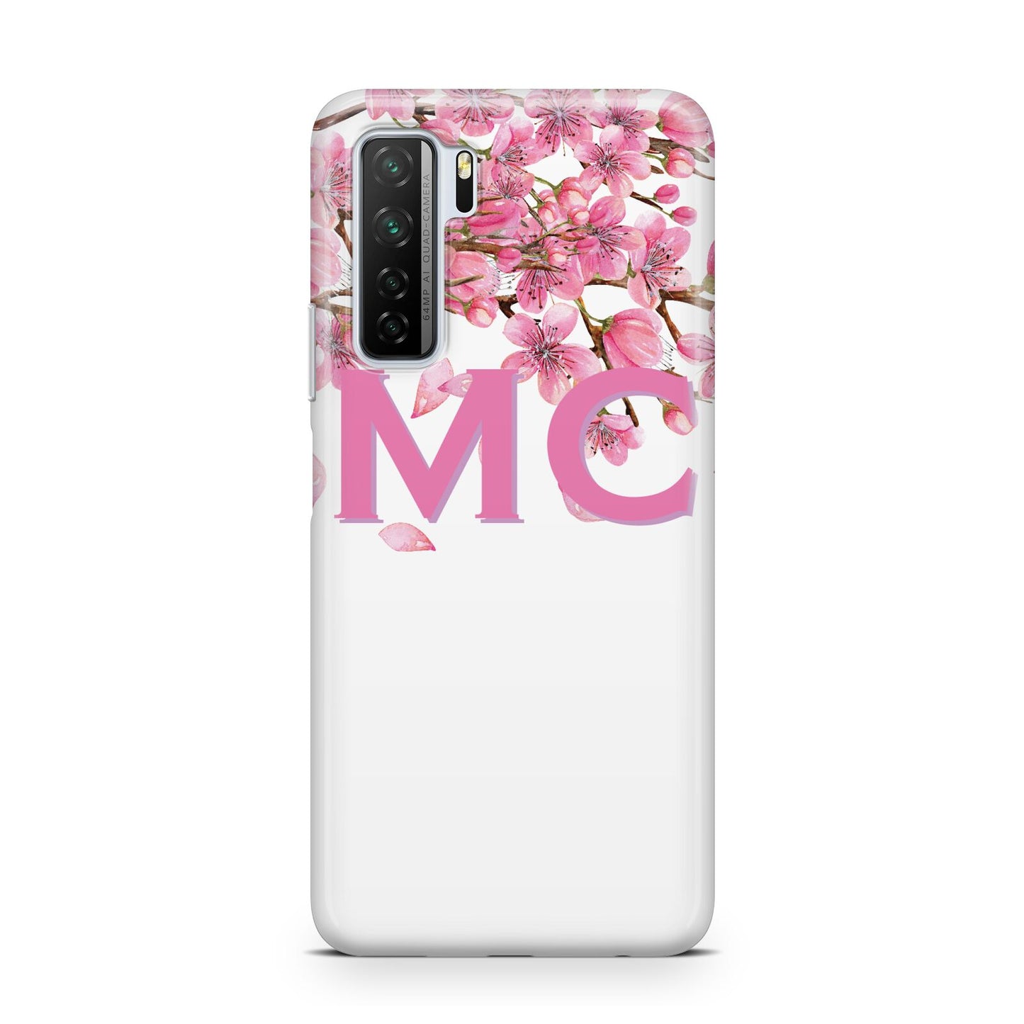 Personalised Pink White Blossom Huawei P40 Lite 5G Phone Case