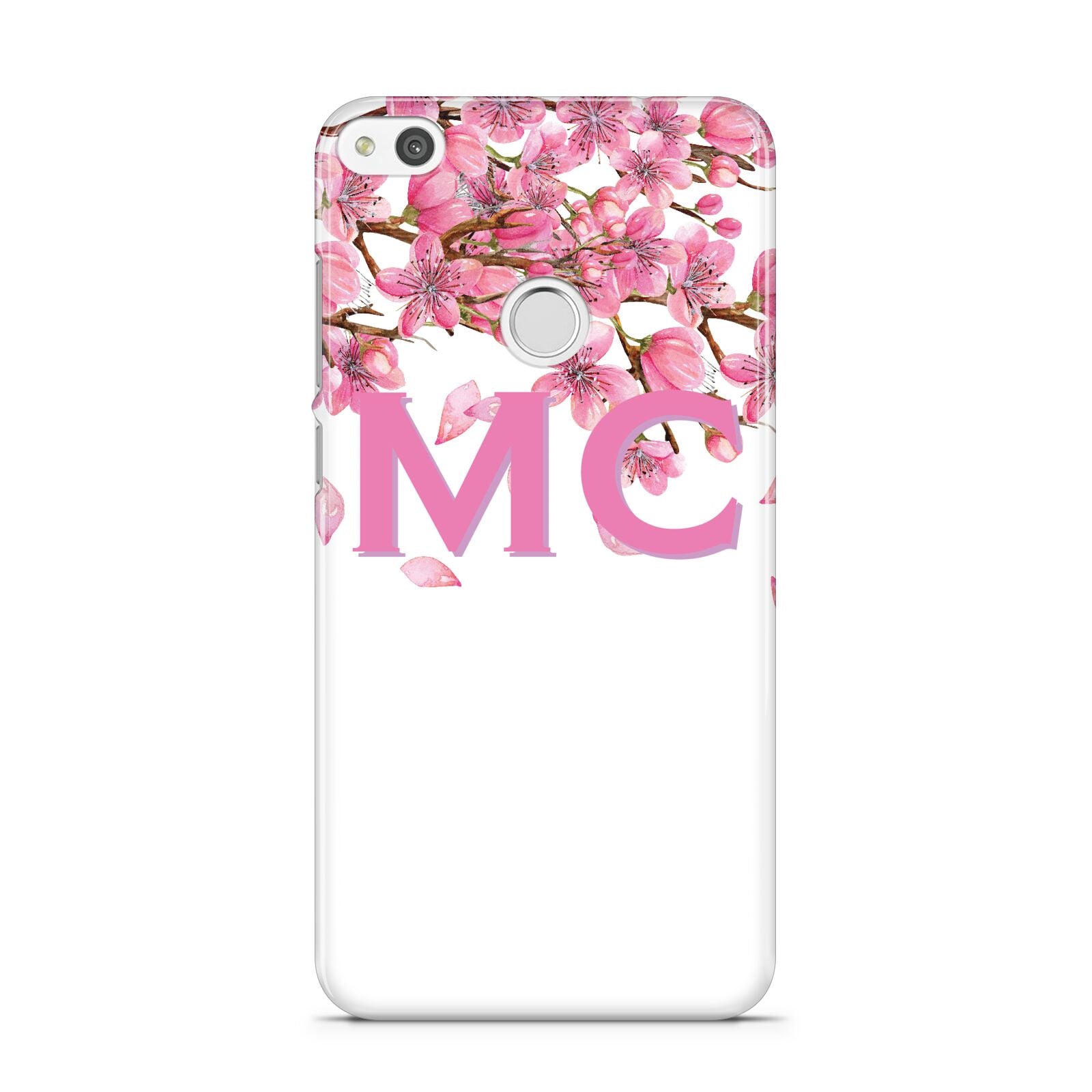 Personalised Pink White Blossom Huawei P8 Lite Case