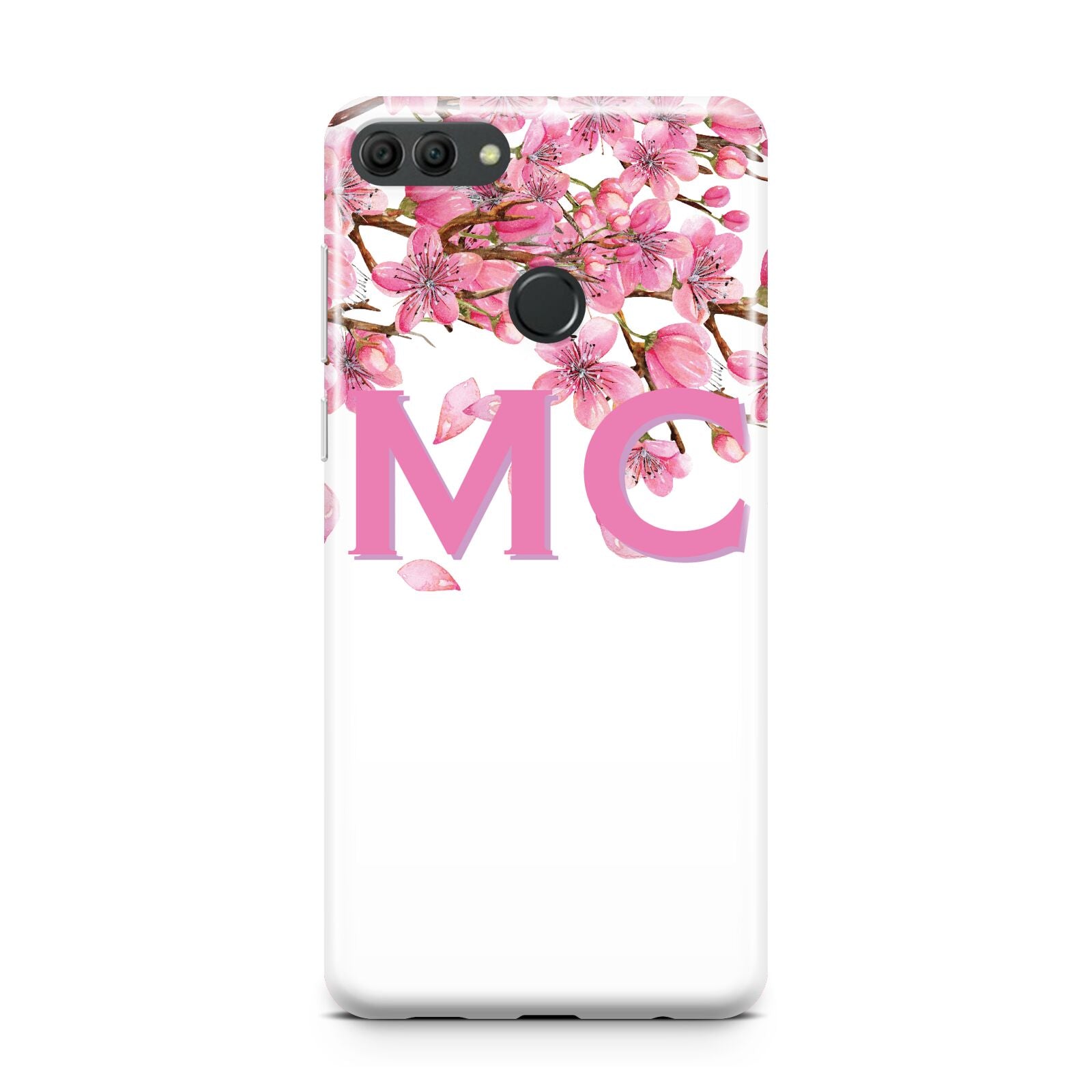 Personalised Pink White Blossom Huawei Y9 2018
