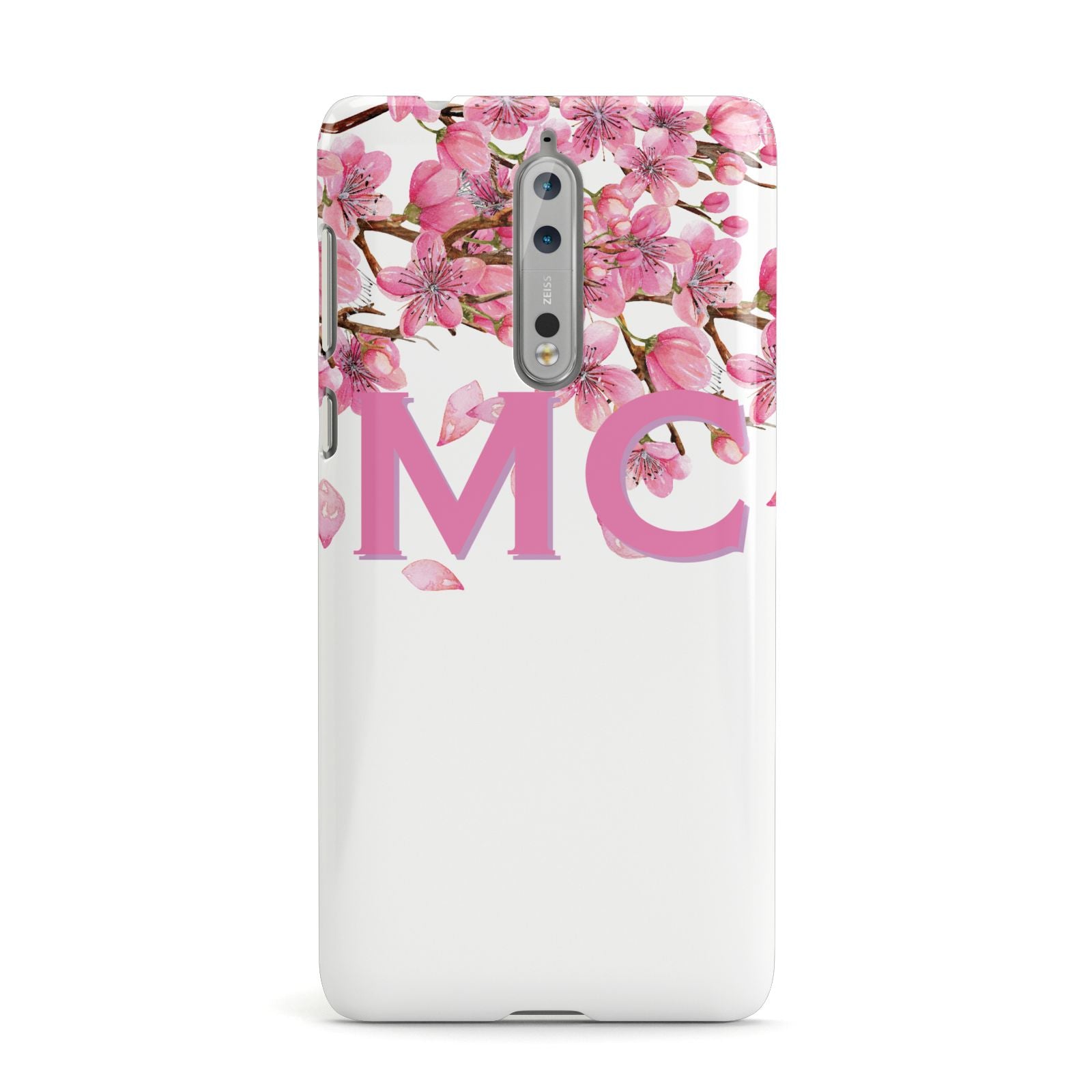 Personalised Pink White Blossom Nokia Case