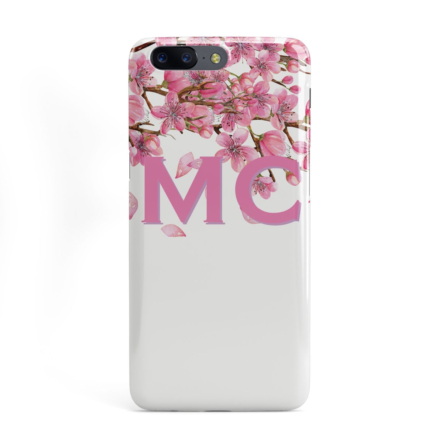 Personalised Pink White Blossom OnePlus Case