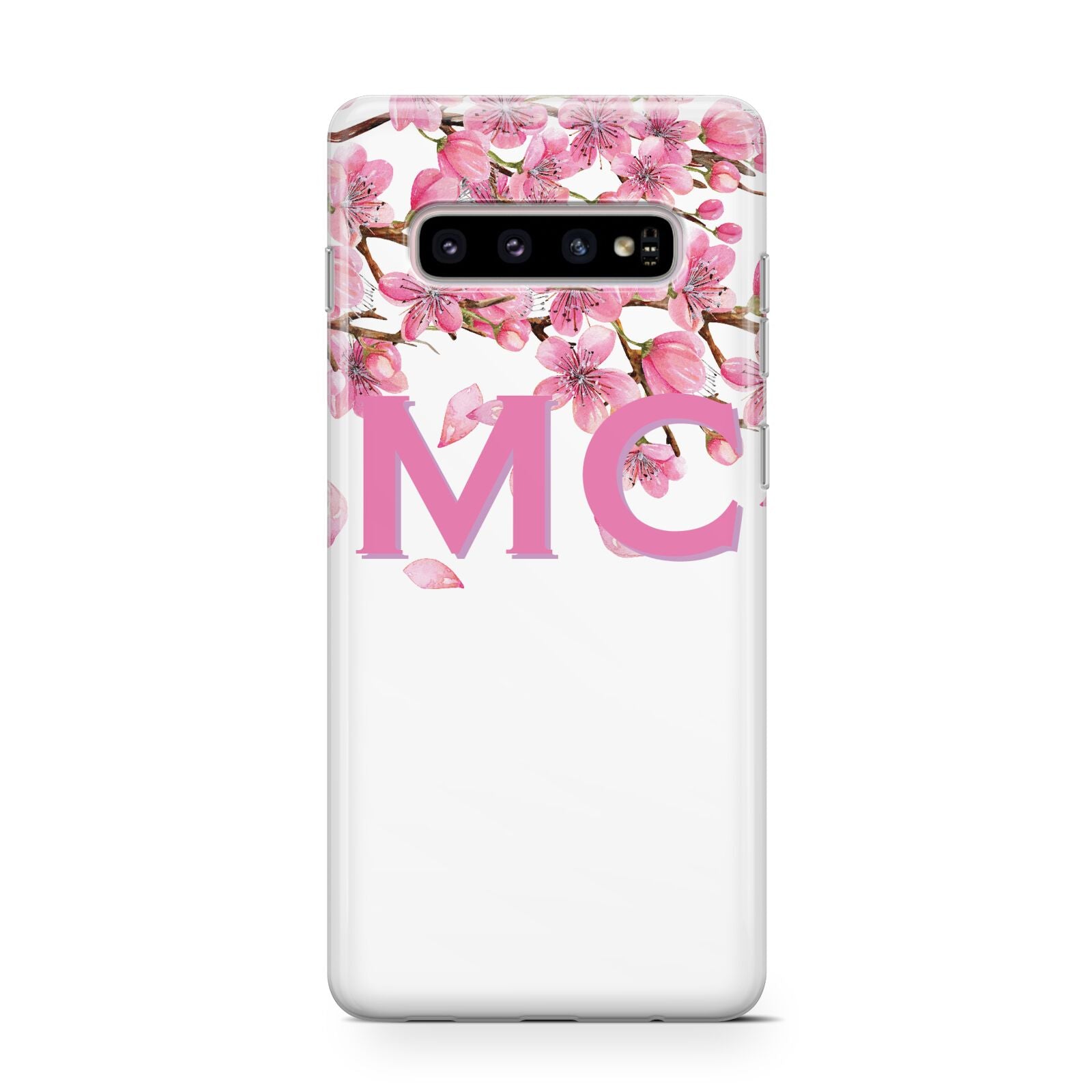 Personalised Pink White Blossom Protective Samsung Galaxy Case