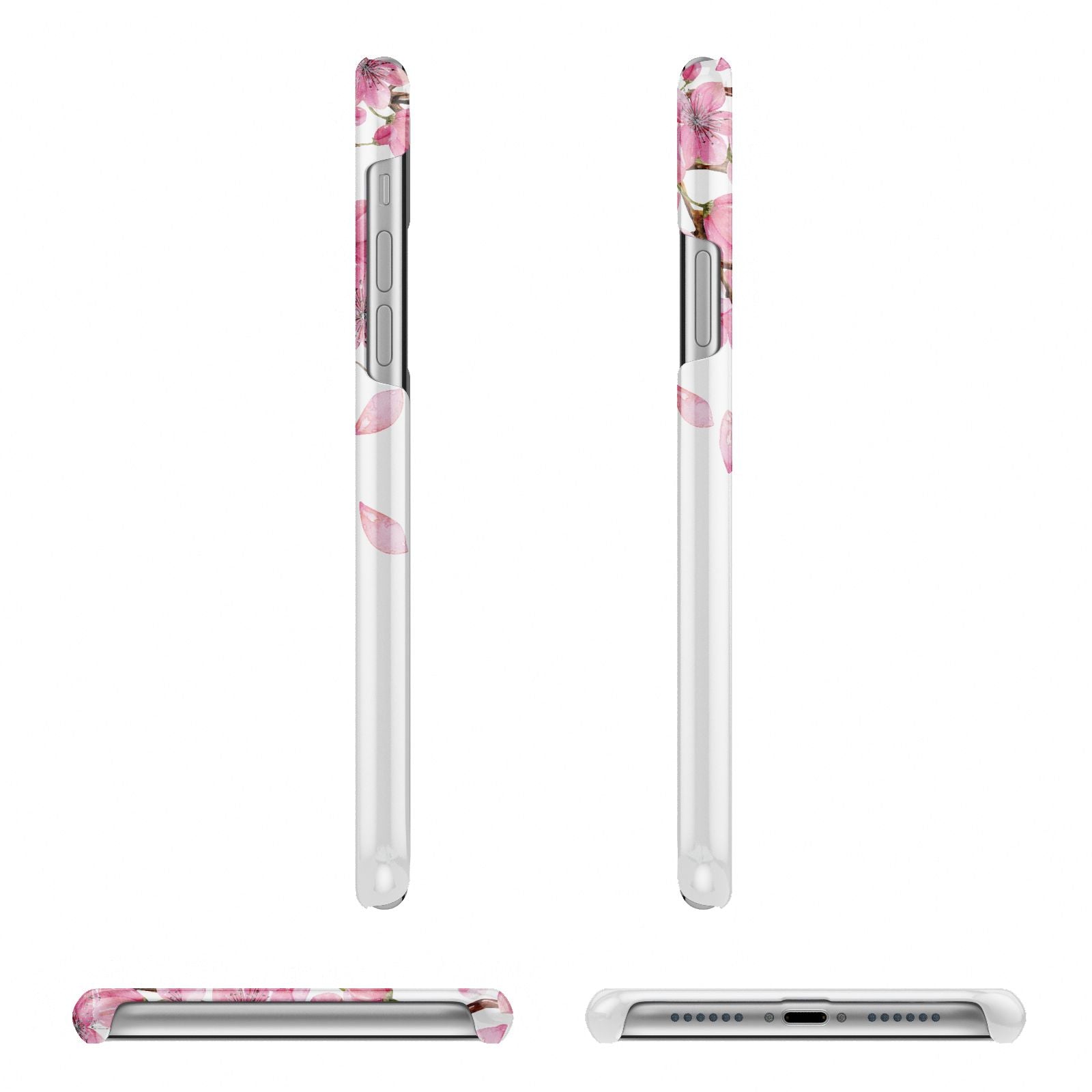 Personalised Pink White Blossom iPhone 11 Pro 3D Snap Case Angle Images