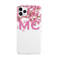 Personalised Pink White Blossom iPhone 11 Pro Max 3D Tough Case
