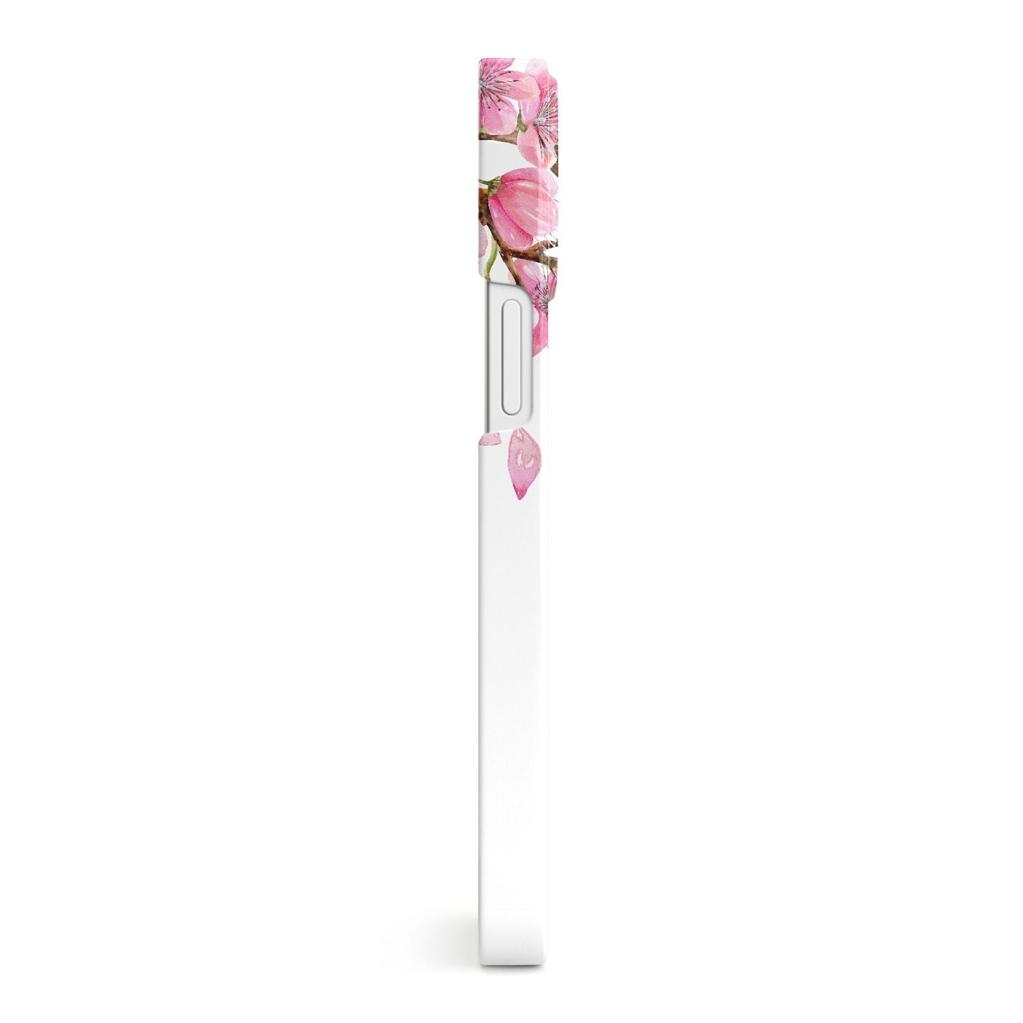 Personalised Pink White Blossom iPhone 13 Mini Side Image 3D Snap Case