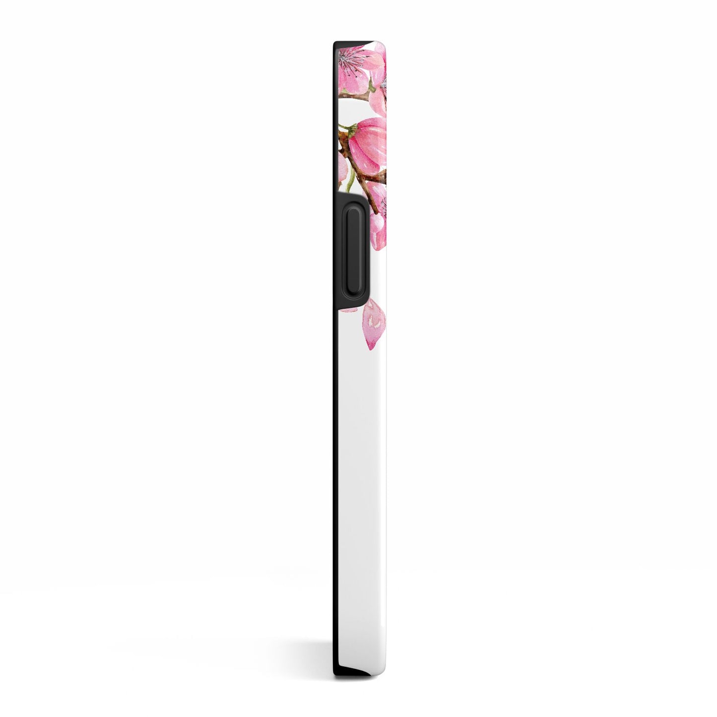 Personalised Pink White Blossom iPhone 13 Mini Side Image 3D Tough Case