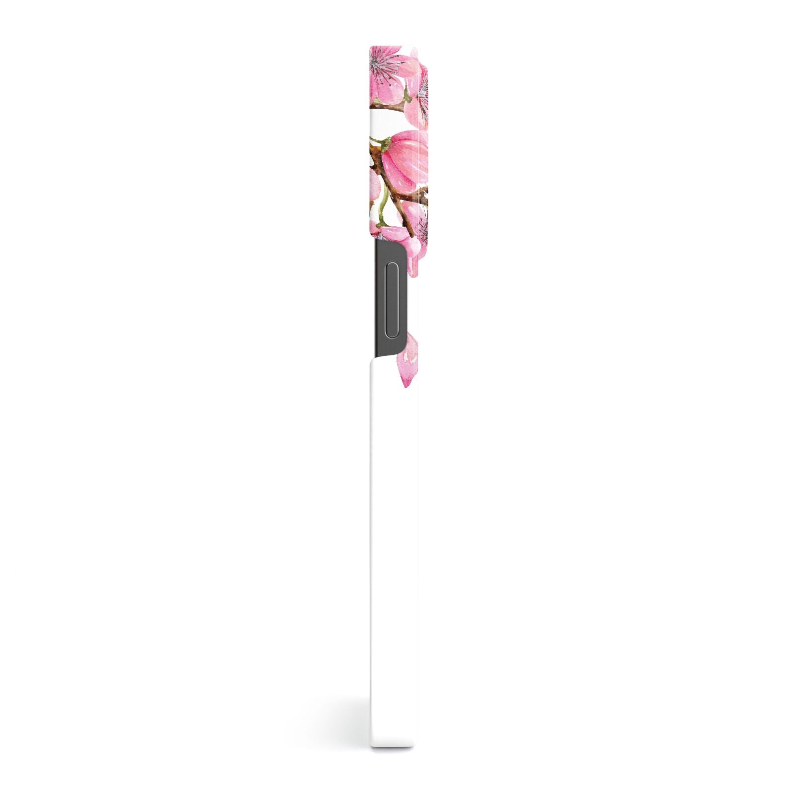 Personalised Pink White Blossom iPhone 13 Pro Side Image 3D Snap Case
