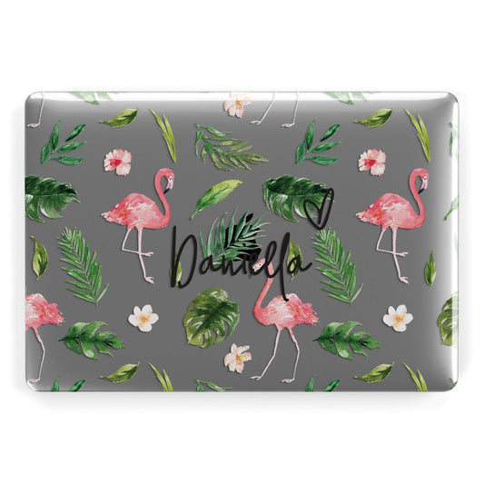 Personalised Pink White Flamingo Apple MacBook Case