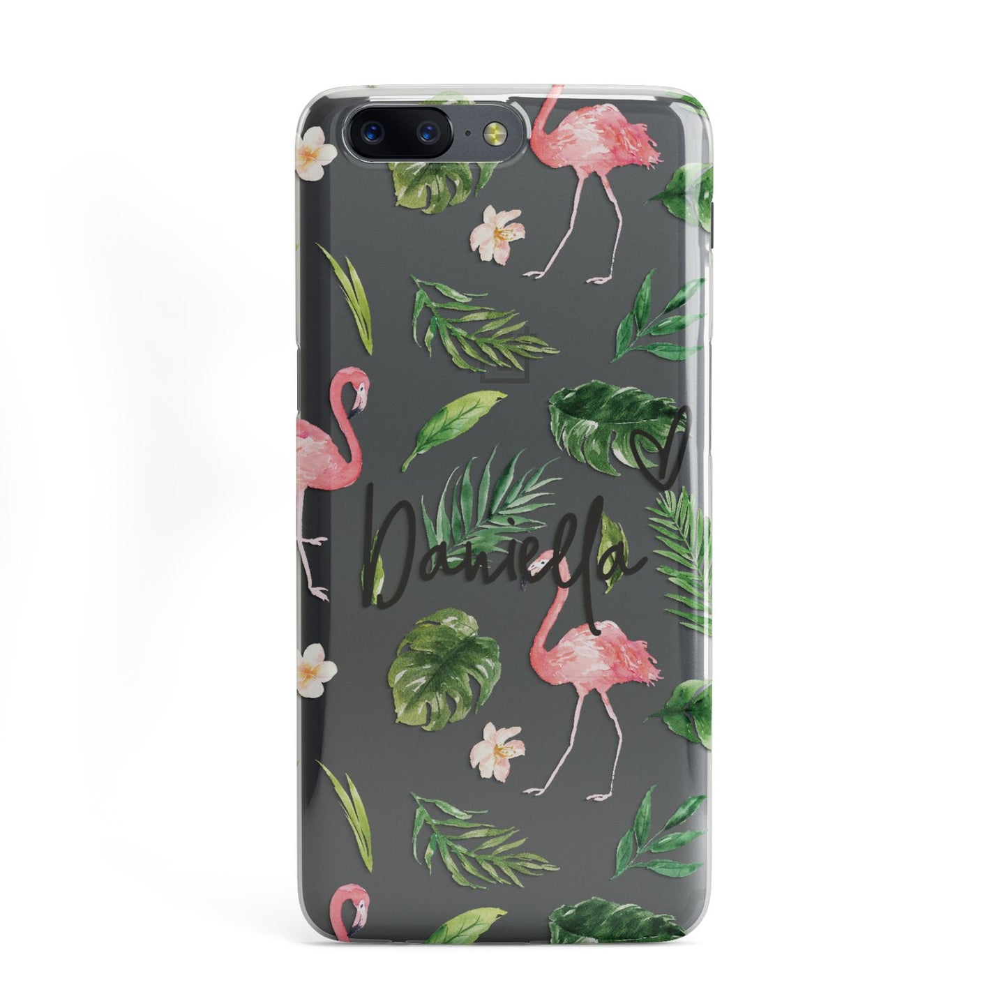 Personalised Pink White Flamingo OnePlus Case