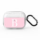 Personalised Pink White Initial AirPods Pro Glitter Case
