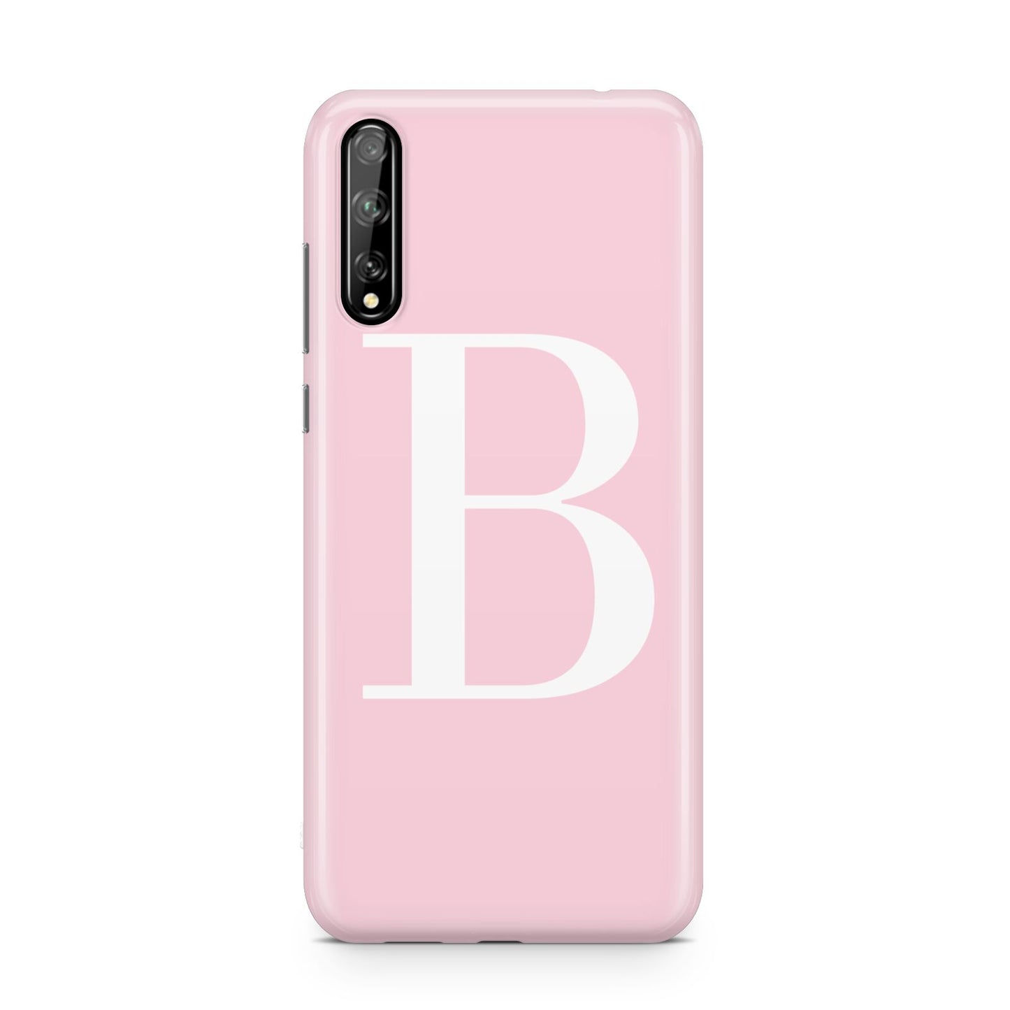 Personalised Pink White Initial Huawei Enjoy 10s Phone Case