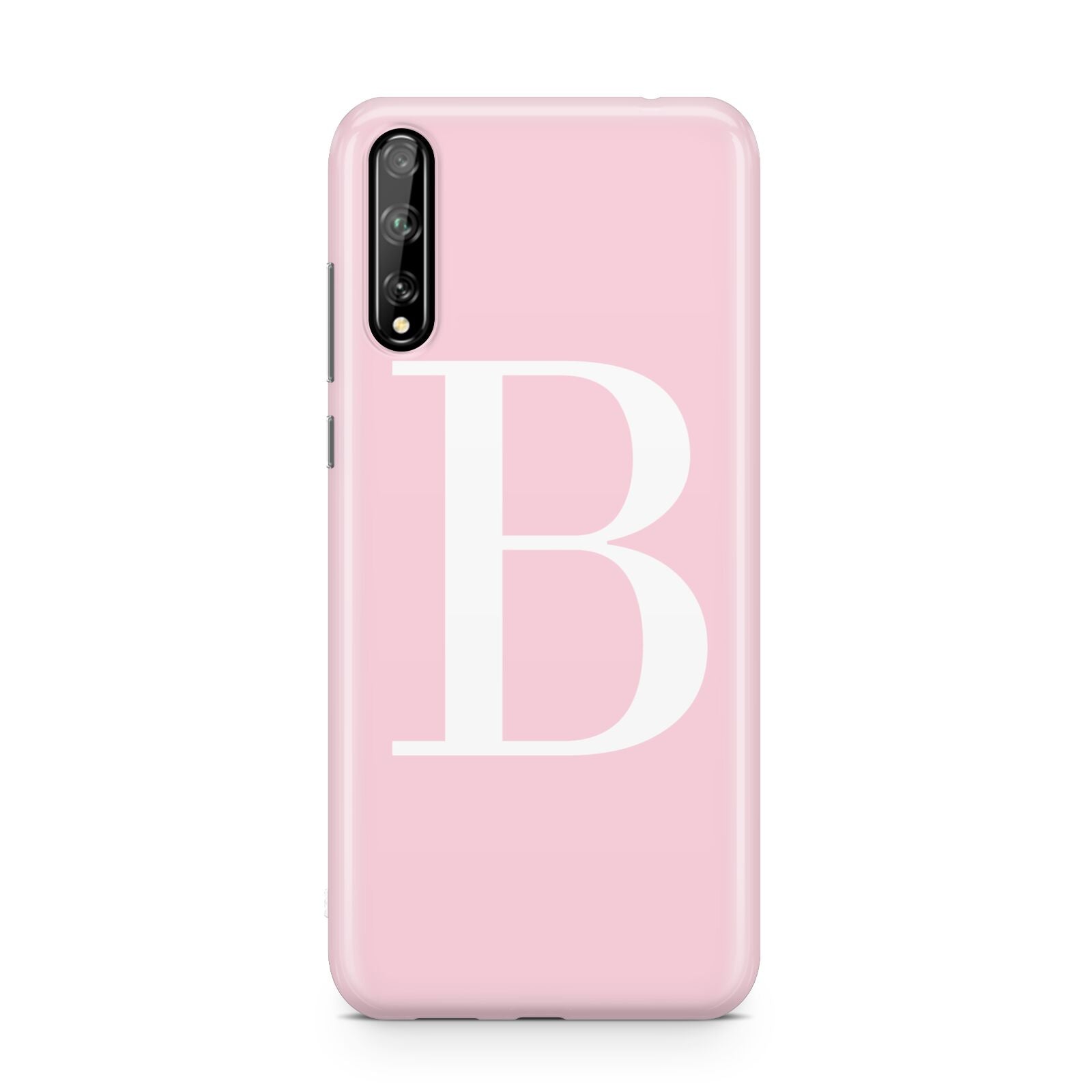 Personalised Pink White Initial Huawei Enjoy 10s Phone Case