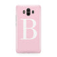 Personalised Pink White Initial Huawei Mate 10 Protective Phone Case