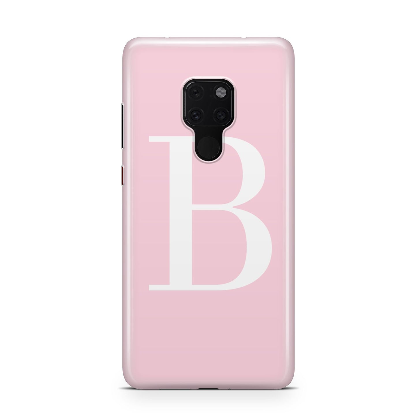 Personalised Pink White Initial Huawei Mate 20 Phone Case