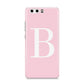 Personalised Pink White Initial Huawei P10 Phone Case