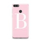 Personalised Pink White Initial Huawei Y9 2018
