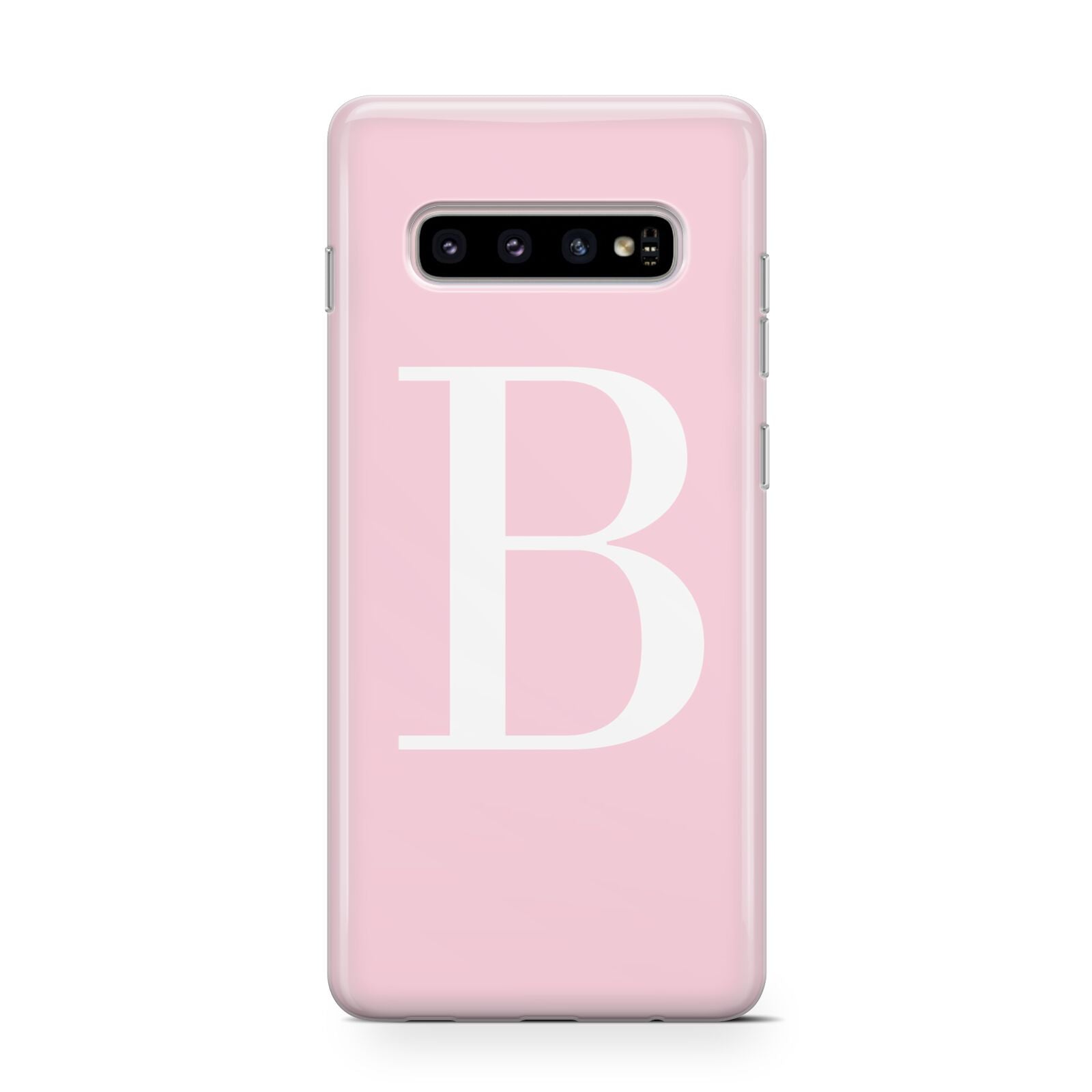 Personalised Pink White Initial Protective Samsung Galaxy Case