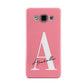 Personalised Pink White Initial Samsung Galaxy A3 Case
