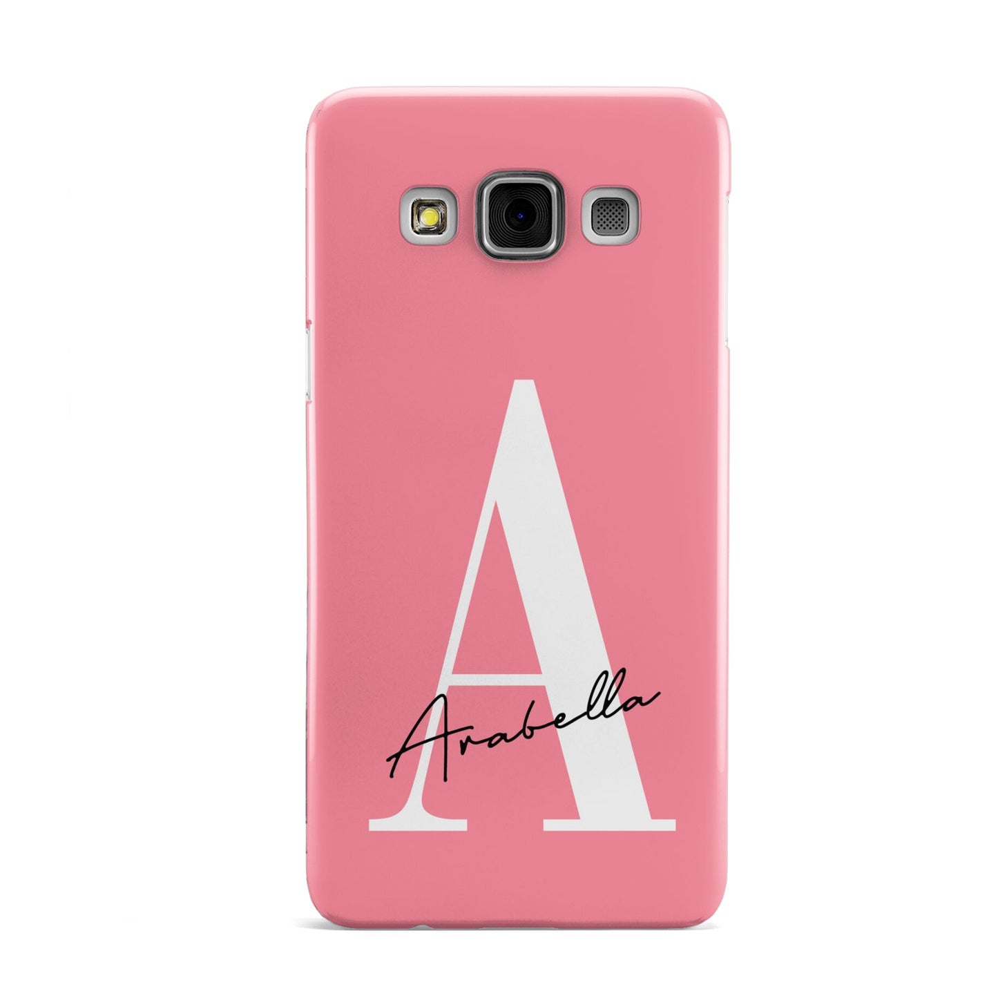 Personalised Pink White Initial Samsung Galaxy A3 Case