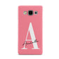 Personalised Pink White Initial Samsung Galaxy A5 Case