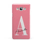 Personalised Pink White Initial Samsung Galaxy A7 2015 Case