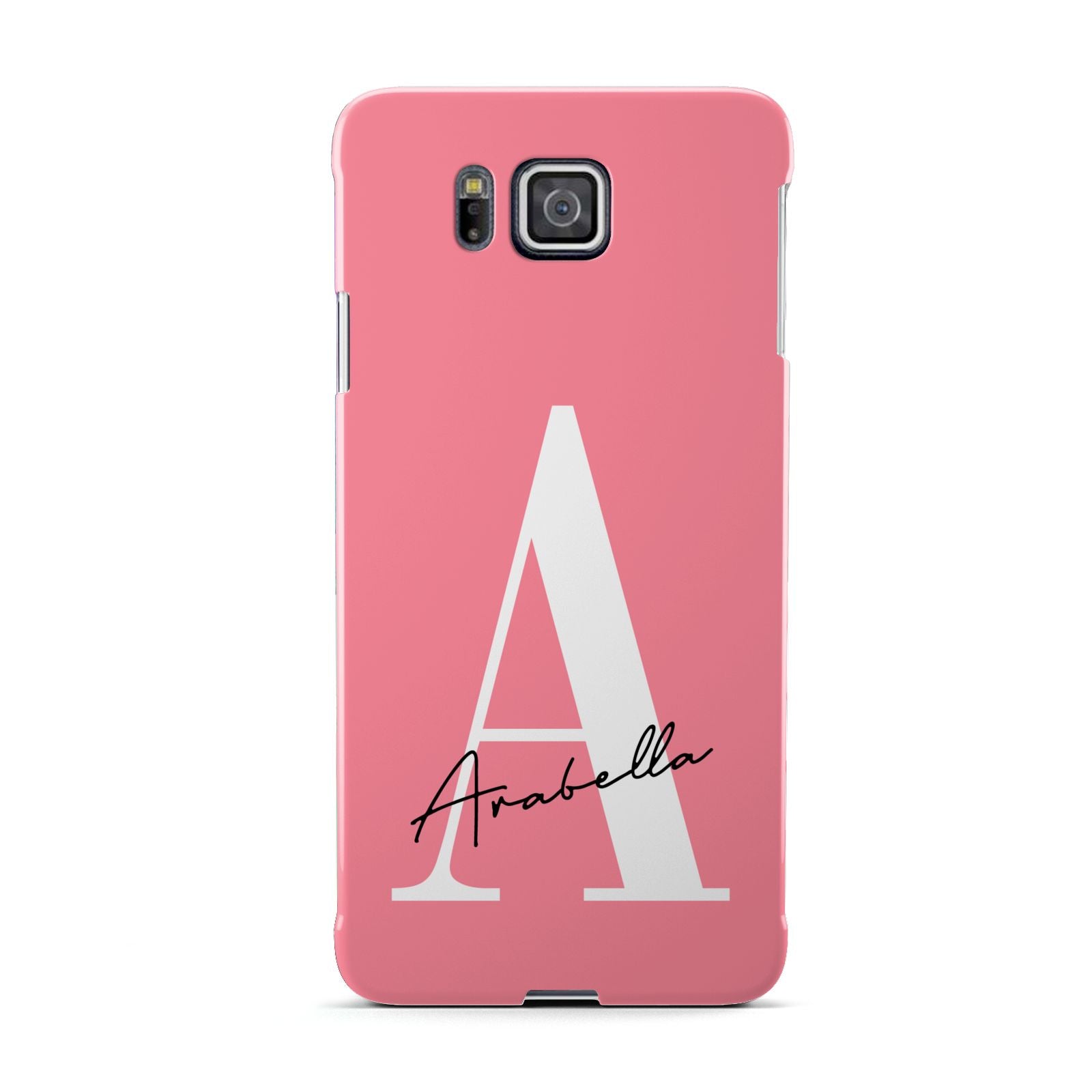 Personalised Pink White Initial Samsung Galaxy Alpha Case