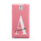 Personalised Pink White Initial Samsung Galaxy Note 3 Case