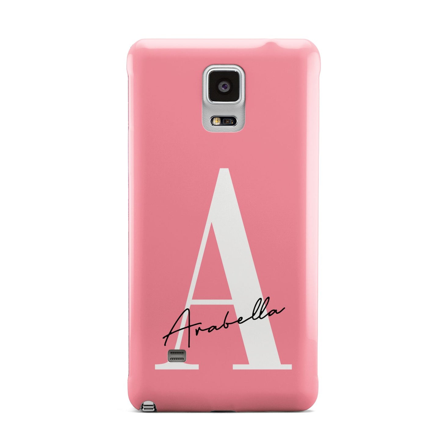 Personalised Pink White Initial Samsung Galaxy Note 4 Case