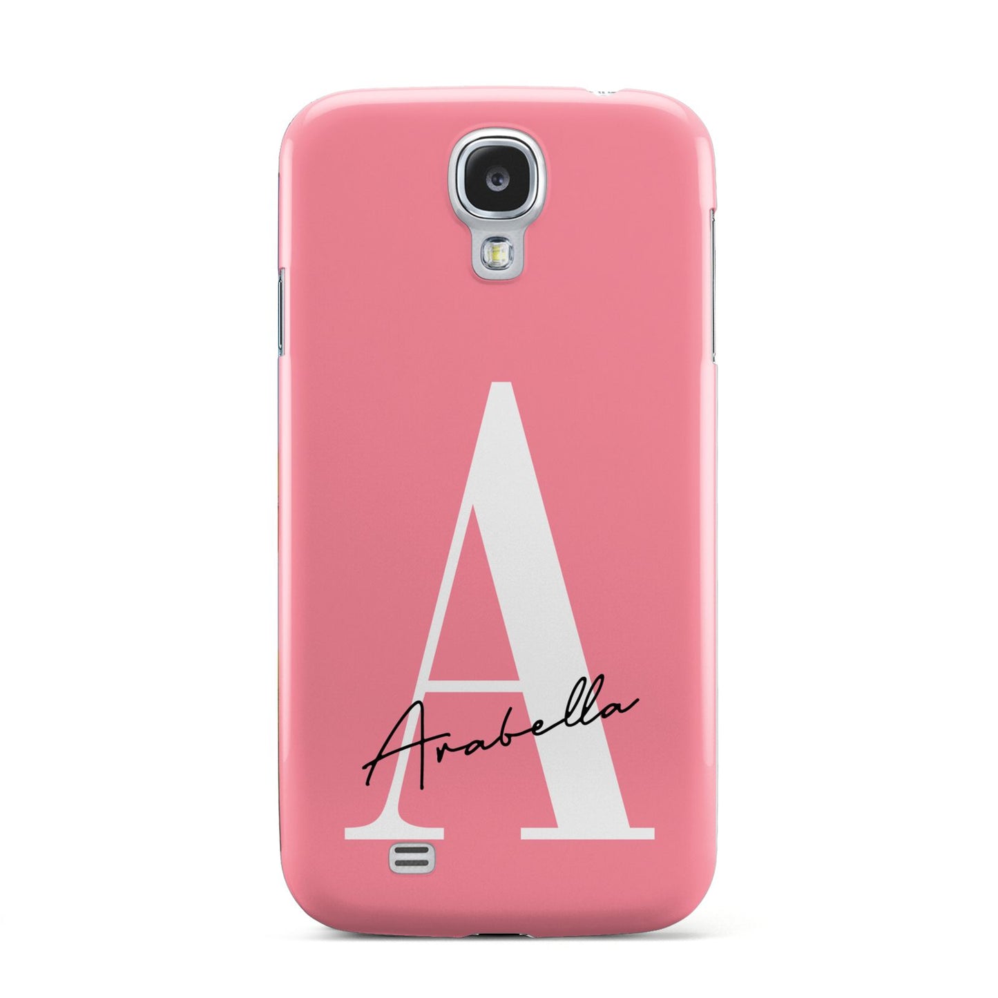 Personalised Pink White Initial Samsung Galaxy S4 Case