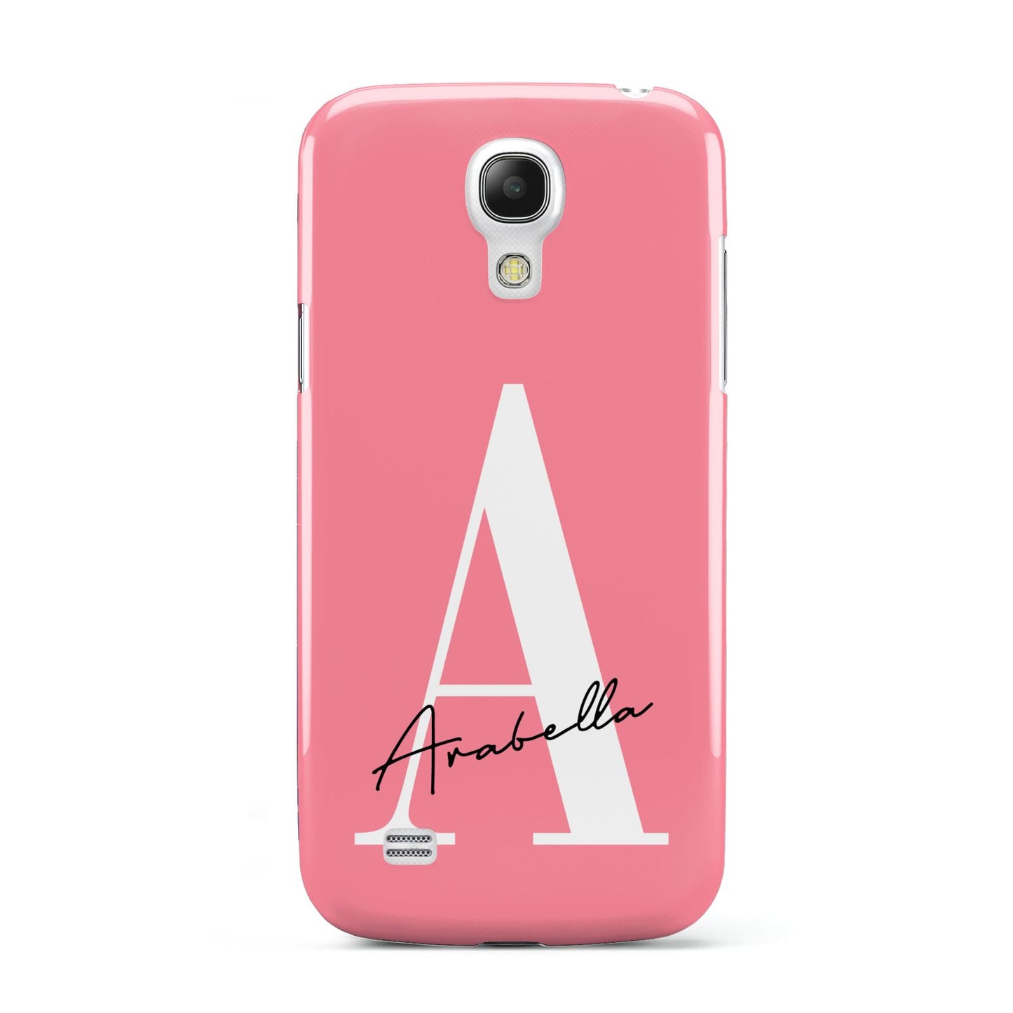 Personalised Pink White Initial Samsung Galaxy S4 Mini Case