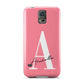 Personalised Pink White Initial Samsung Galaxy S5 Case