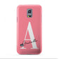 Personalised Pink White Initial Samsung Galaxy S5 Mini Case