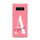 Personalised Pink White Initial Samsung Galaxy S8 Case