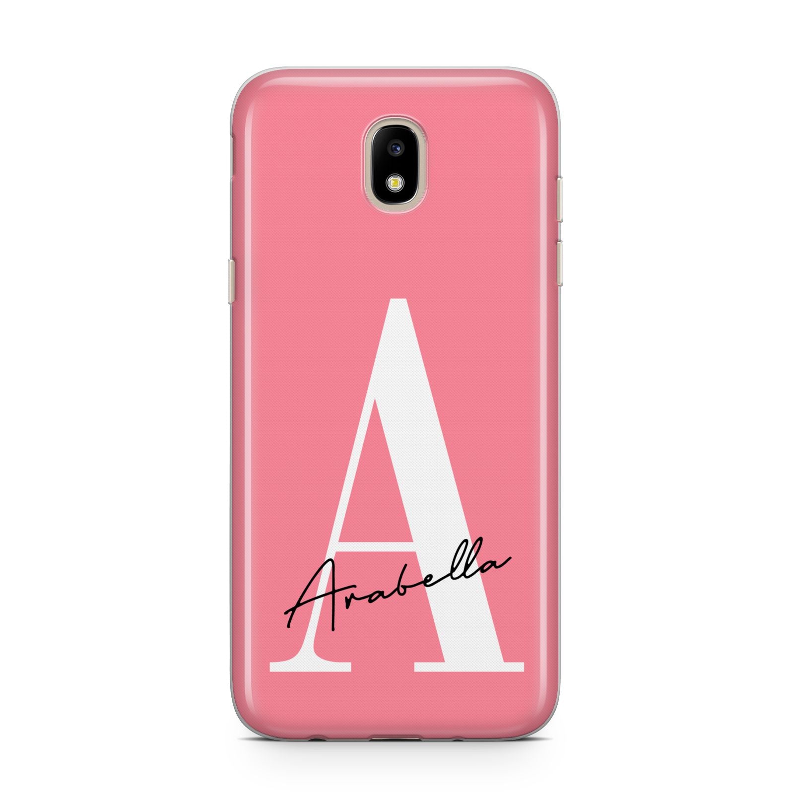 Personalised Pink White Initial Samsung J5 2017 Case