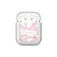 Personalised Pink White Rose Gold Name AirPods Case