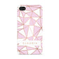 Personalised Pink White Rose Gold Name Apple iPhone 4s Case