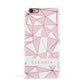 Personalised Pink White Rose Gold Name Apple iPhone 6 3D Snap Case